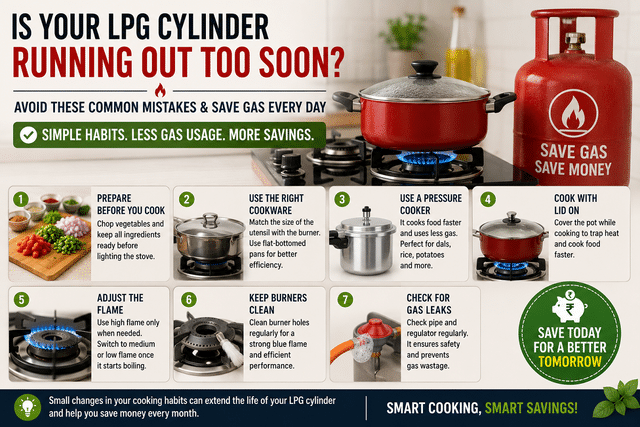 LPG cylinder running out too soon? Avoid these common kitchen mistakes ...