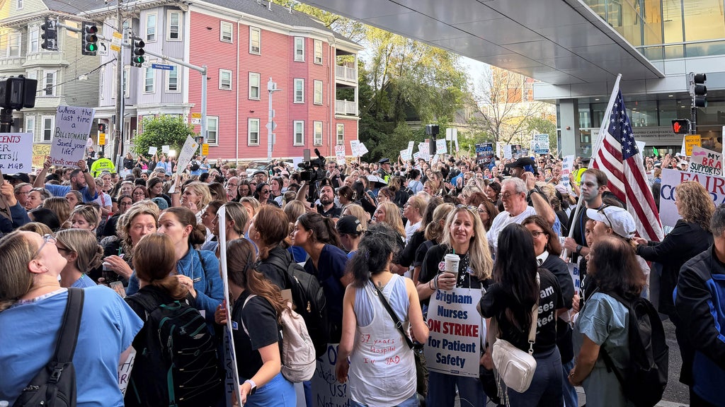 Brigham and Women's Hospital nurses strike in Boston now largest walkout for nurses in Massachusetts history