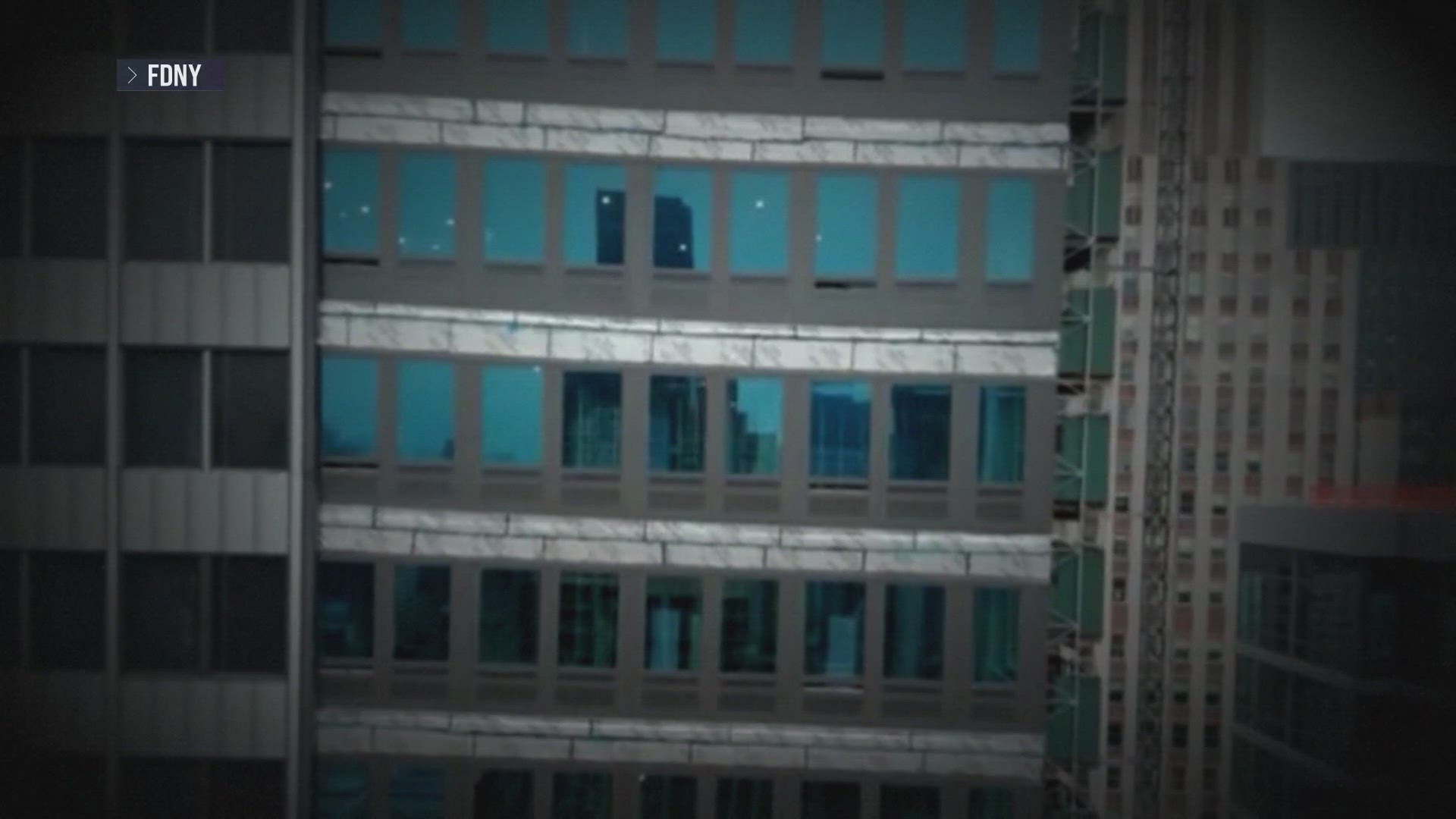 New York City high-rise building on the verge of collapse