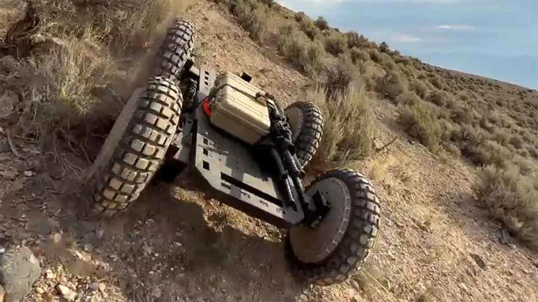 227 kg military robot tows army truck 100 times heavier