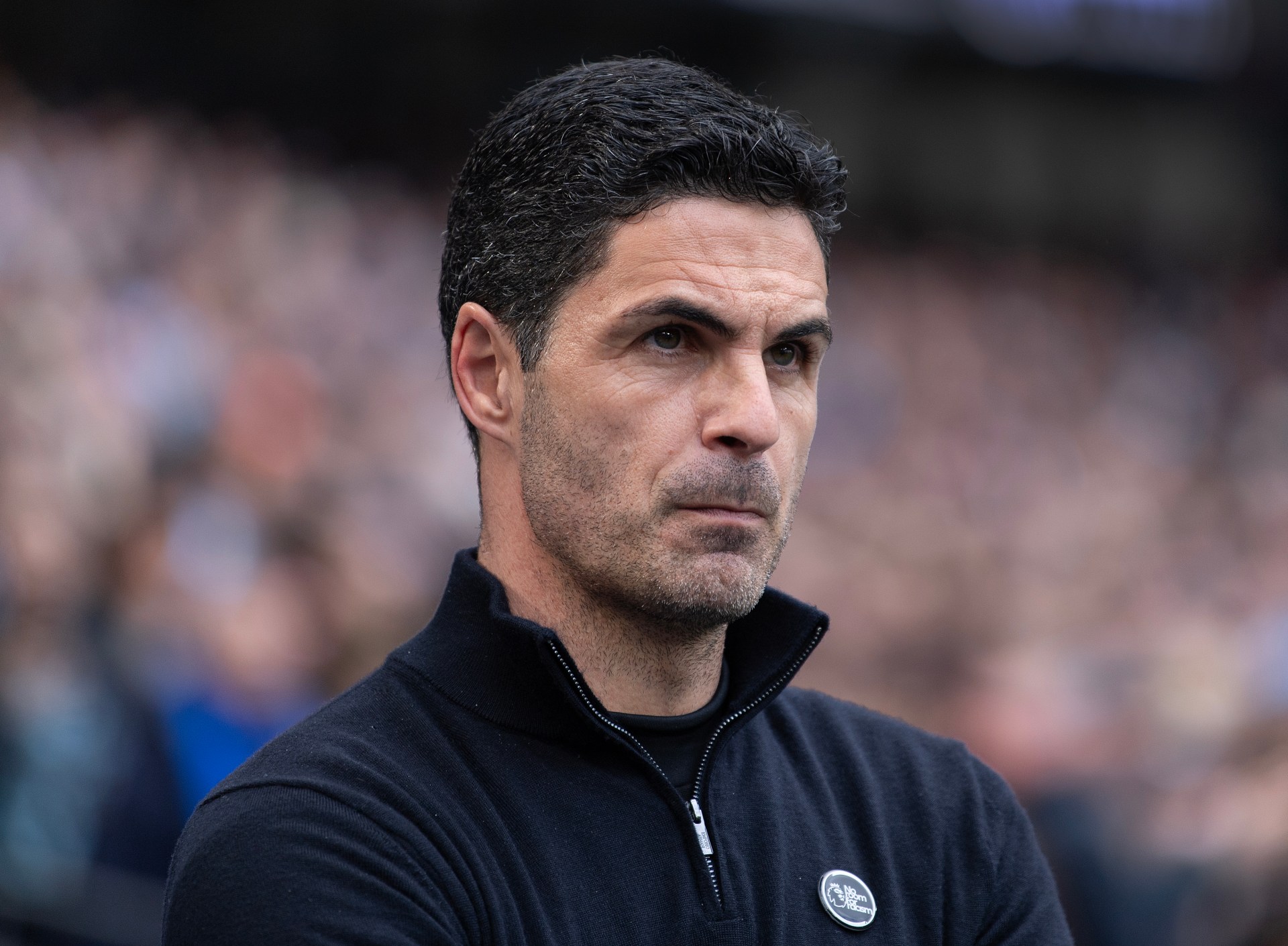 Arsenal manager Mikel Arteta before the Premier League match between Manchester City and Arsenal at Etihad Stadium