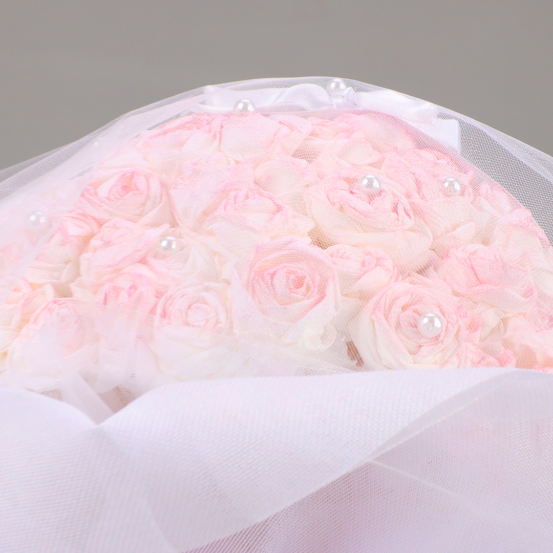 DIY tissue paper roses bouquet! 🌹😍