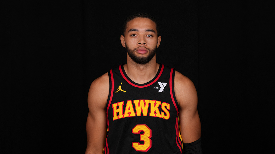 Atlanta Hawks guard Seth Lundy pictured at media day