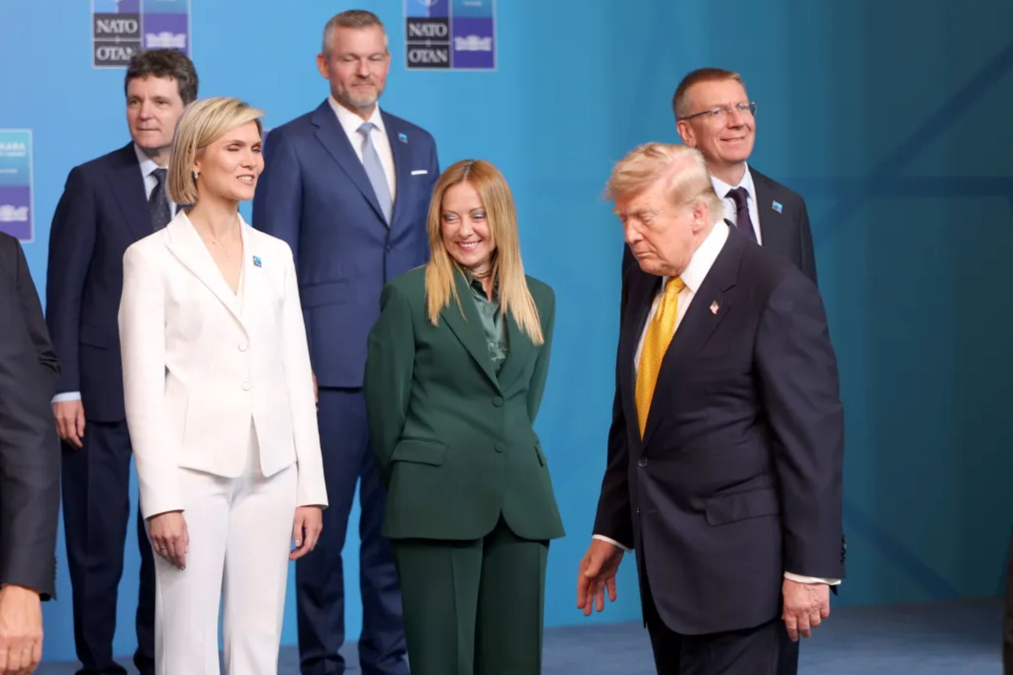 Trump, Italian Prime Minister Giorgia Meloni ignore each other at NATO summit amid clash