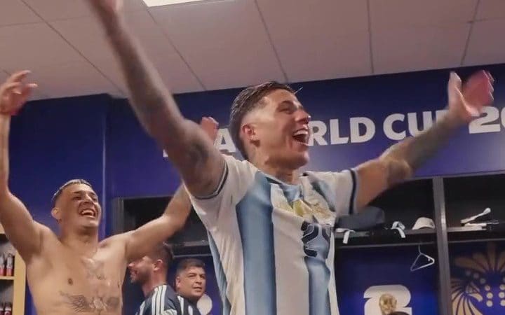 Watch: Argentina players celebrate with Falklands chant