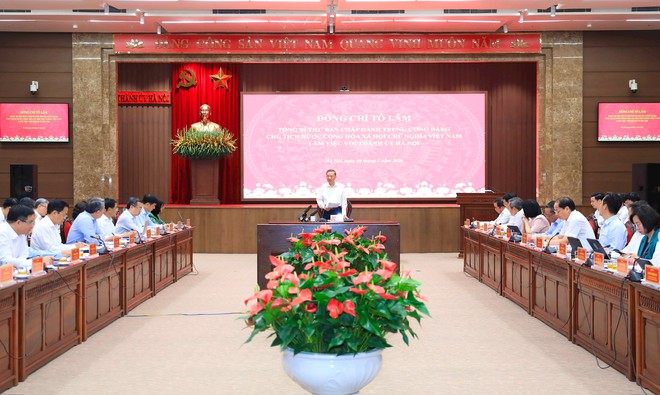 Tổng Bí thư, Chủ tịch nước Tô Lâm: Hà Nội phải cụ thể hóa quy hoạch 100 năm thành kế hoạch hàng năm