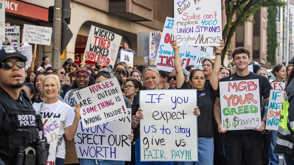 Brigham and Women's Hospital nurses strike in Boston now largest ...