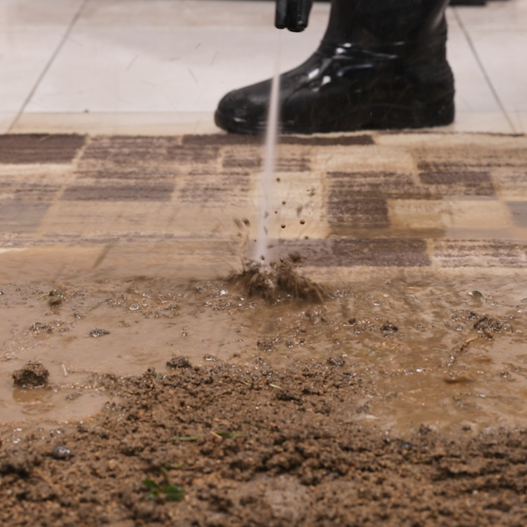 Super muddy rug reveals cool pattern ASMR!