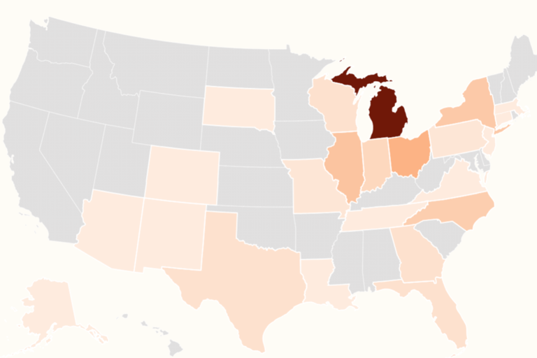 Map shows states facing surge in 'explosive' diarrhea outbreak