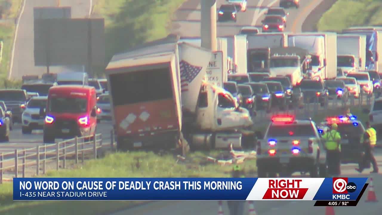KCPD: Driver killed after semi crashes into concrete support pole