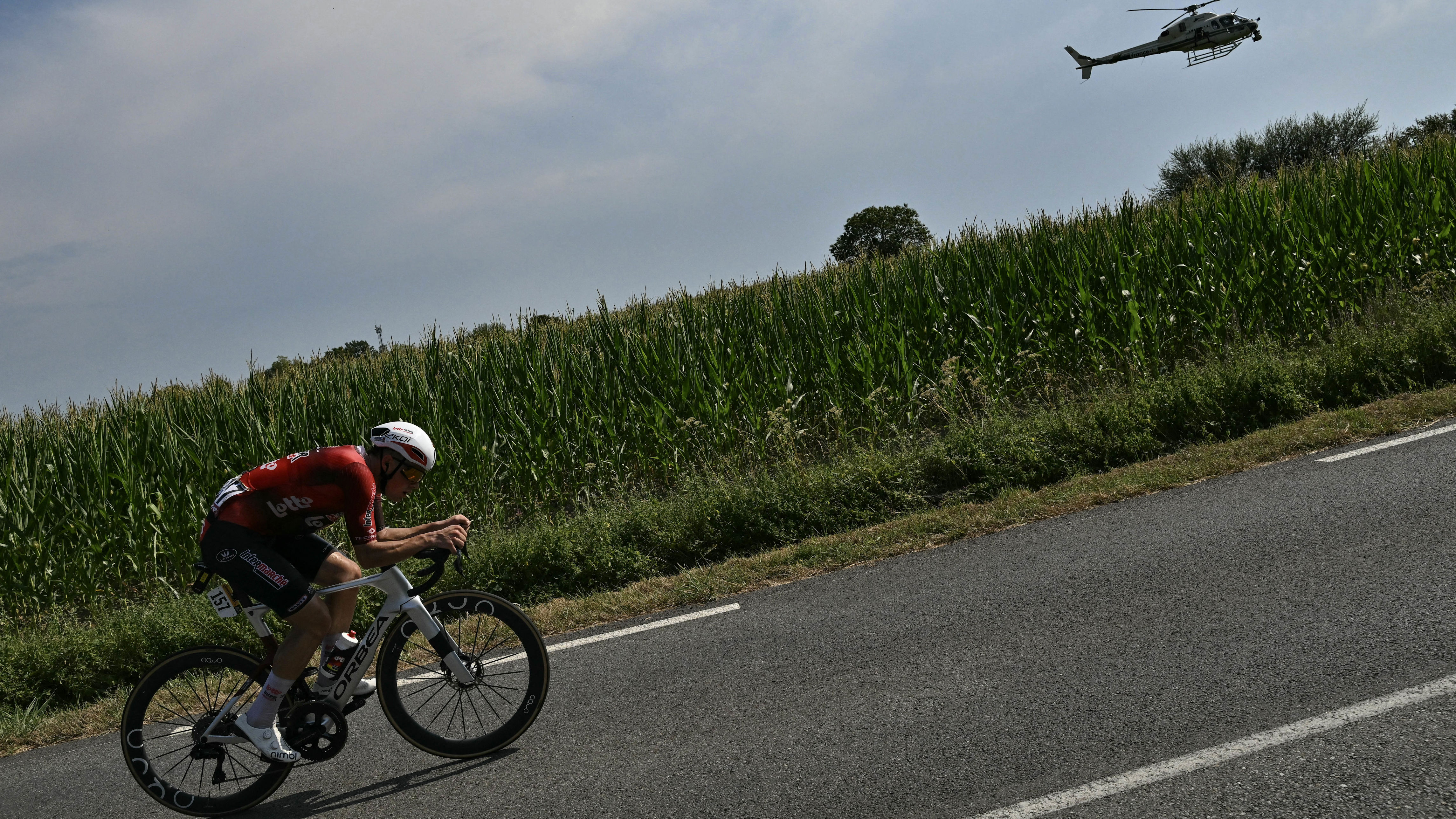 Lotto Intermarché's Baptiste Veistroffer buried himself, riding alone for over 130km on stage 5 of the 2026 Tour de France