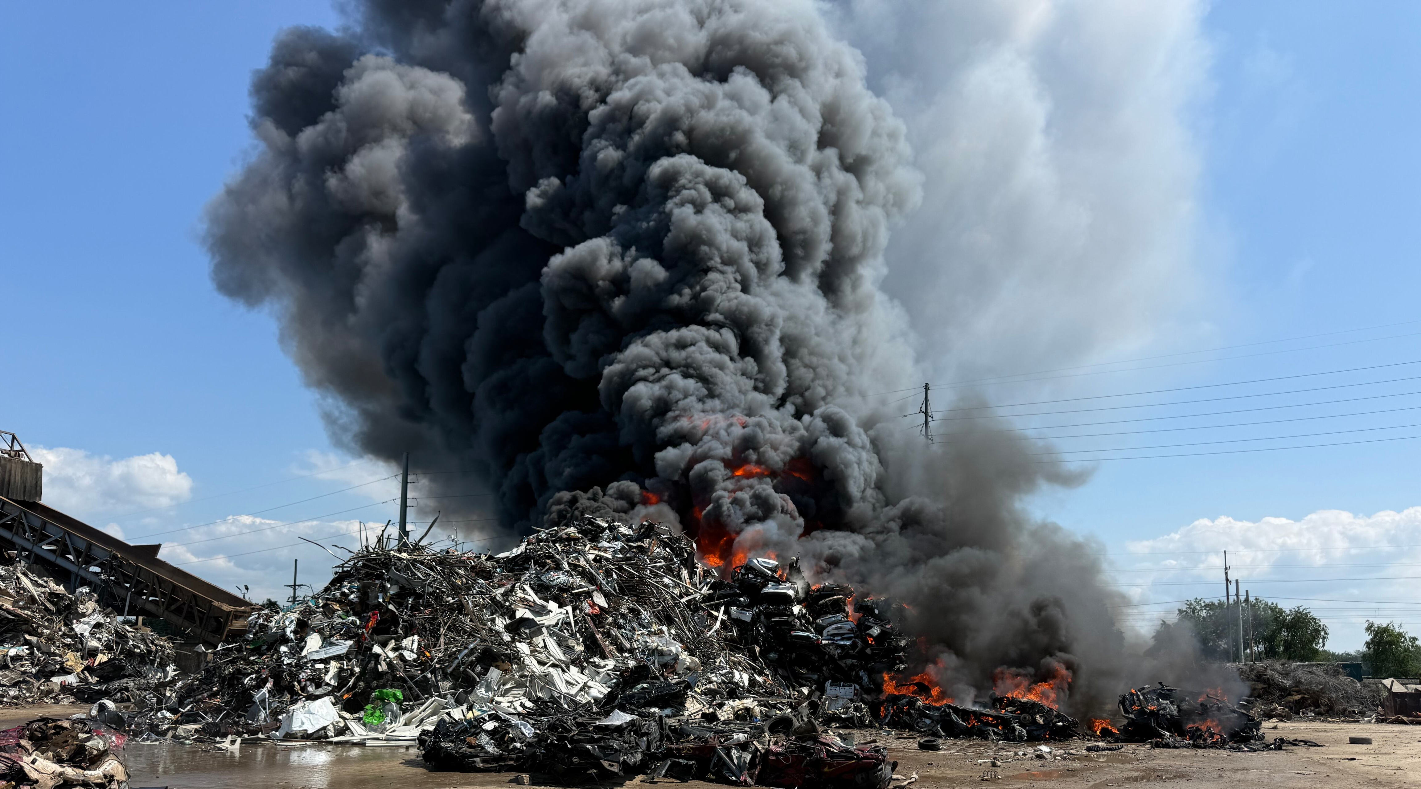 New details released after massive fire at scrap metal facility near ...