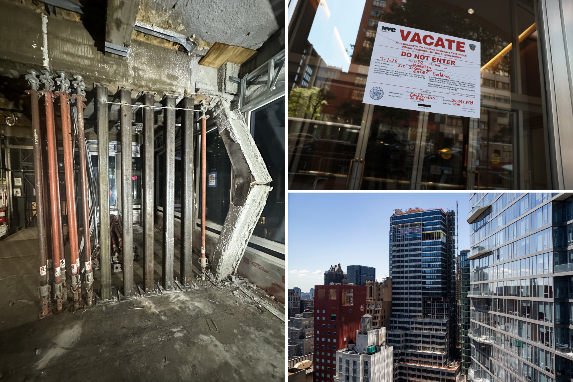 Crews work to prop up Midtown NYC high-rise that suddenly buckled — as ...