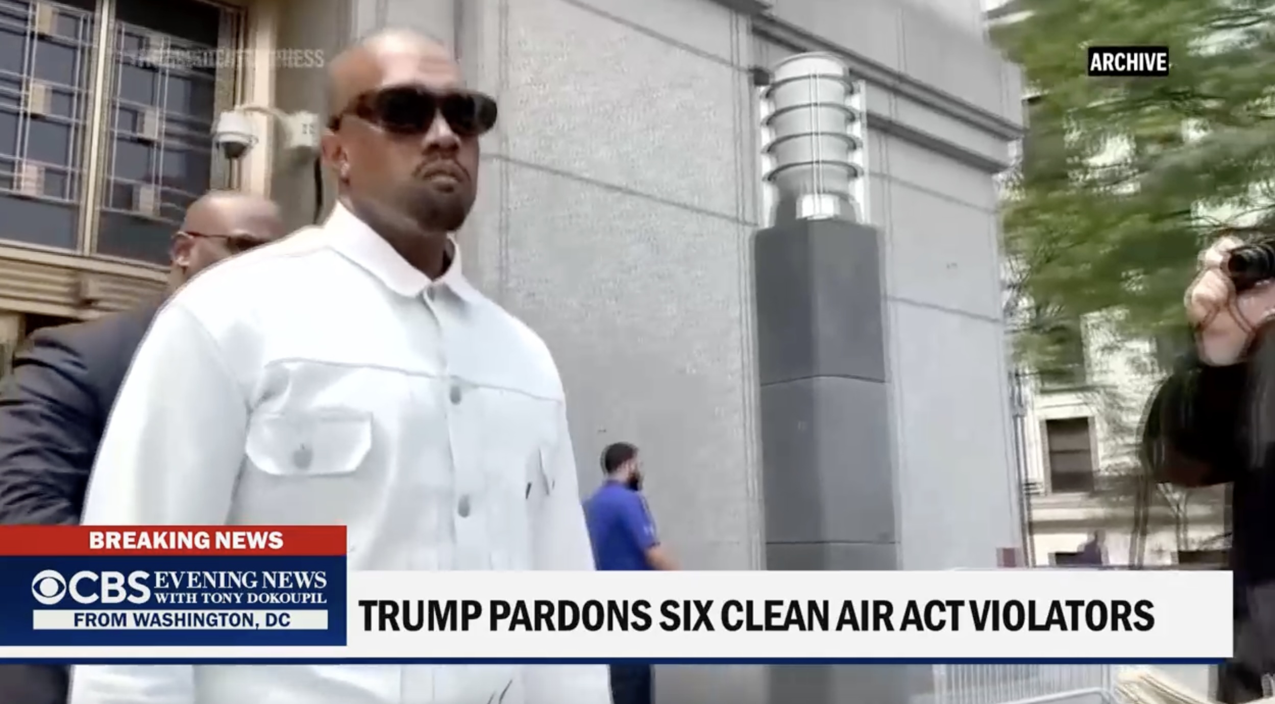 Awkward! CBS Evening News airs B-roll of Kanye in report about P-Diddy ...