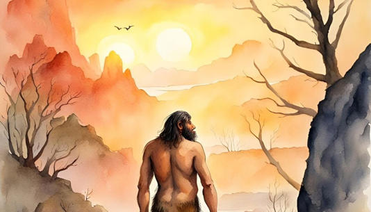 Imagen generada de un neandertal. Crédito: Pixabay.