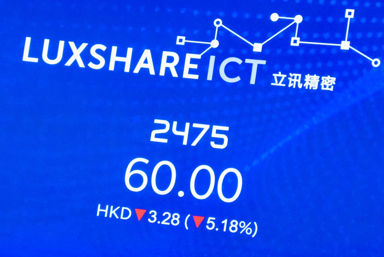 Apple supplier Luxshare has lackluster start in Hong Kong's biggest listing this year