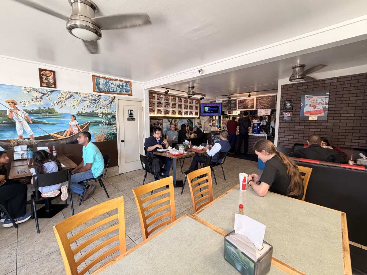 Interior of Taqueria San Bruno.