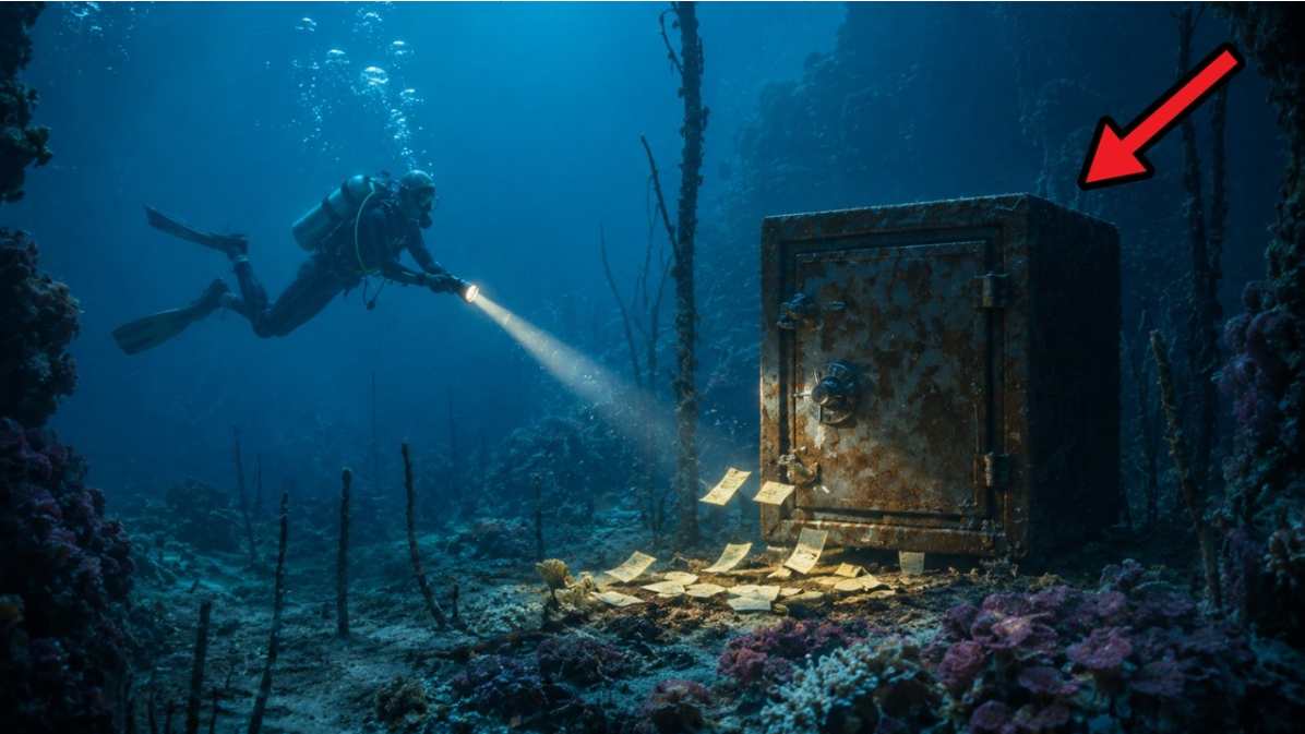 Diver discovers sunken safe containing lost letters that solve a 1950s ...