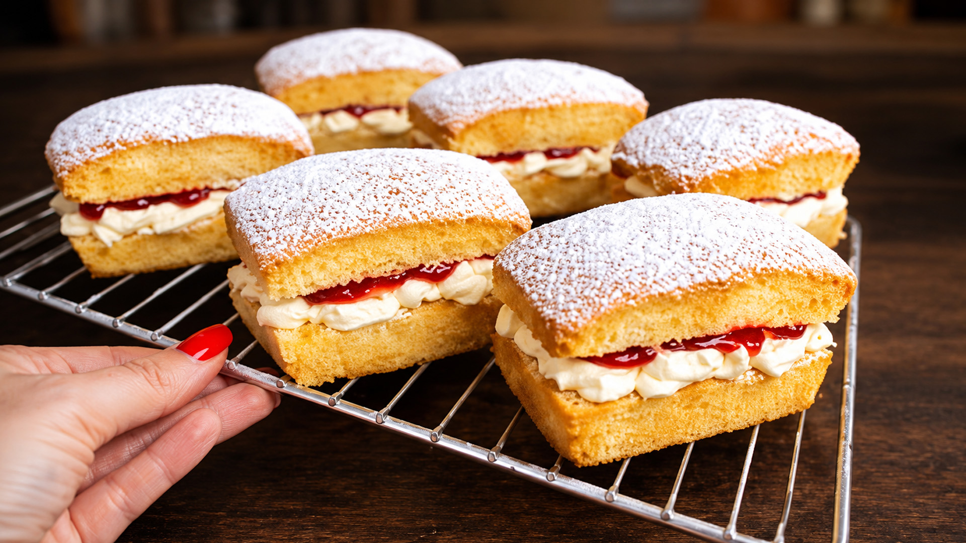 Victoria sponge traybake made simple and soft