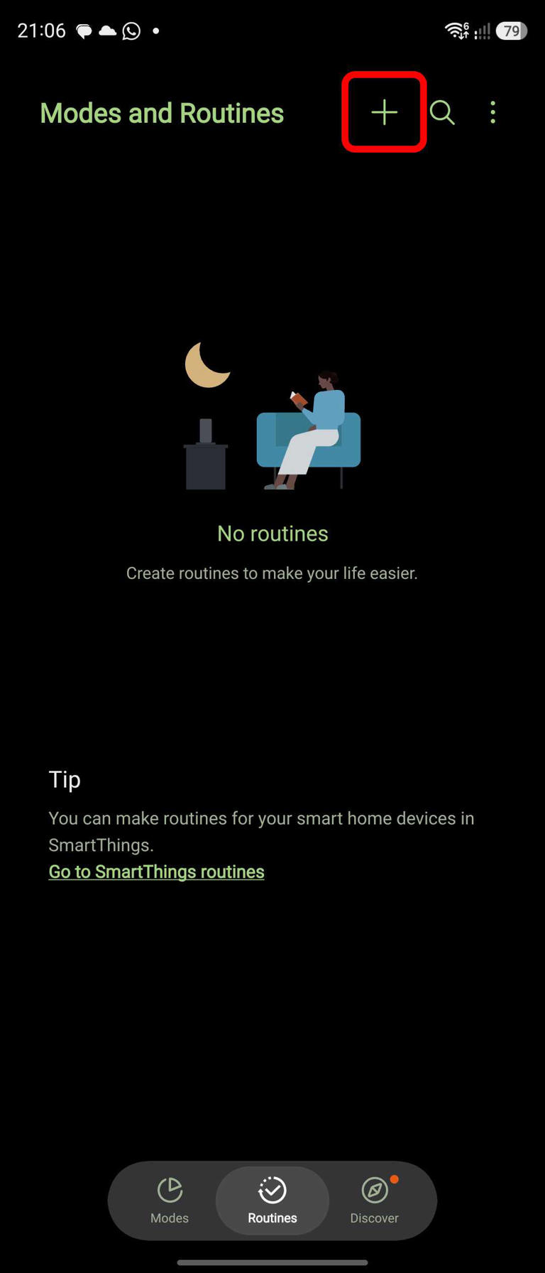 I created a quick task routine that dims my room lighting when my ...