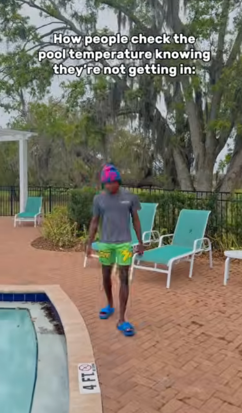 POV: How people check pool temperature