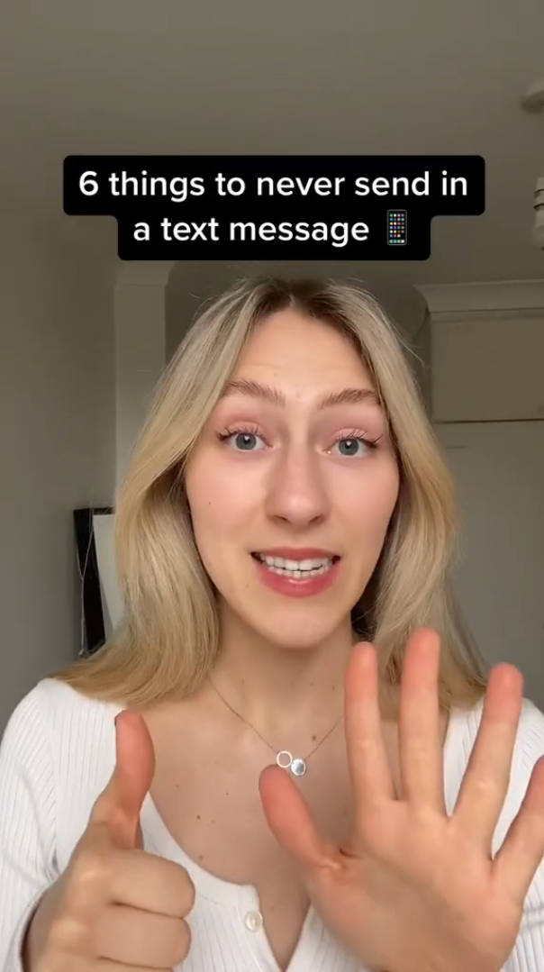 6 things you should never send in a text message