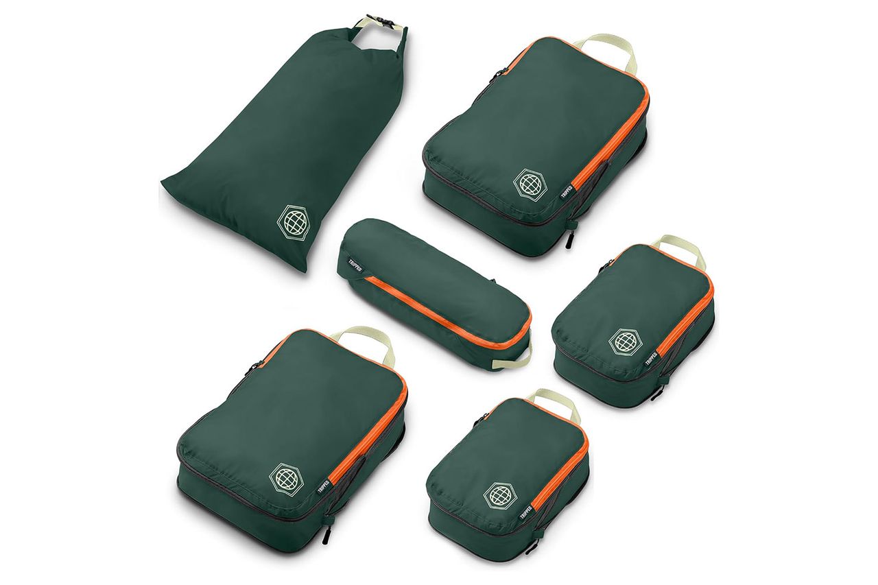Compression Packing Cubes for Travel, 6-Piece Lightweight Packing Cubes Set for Carry-On Luggage