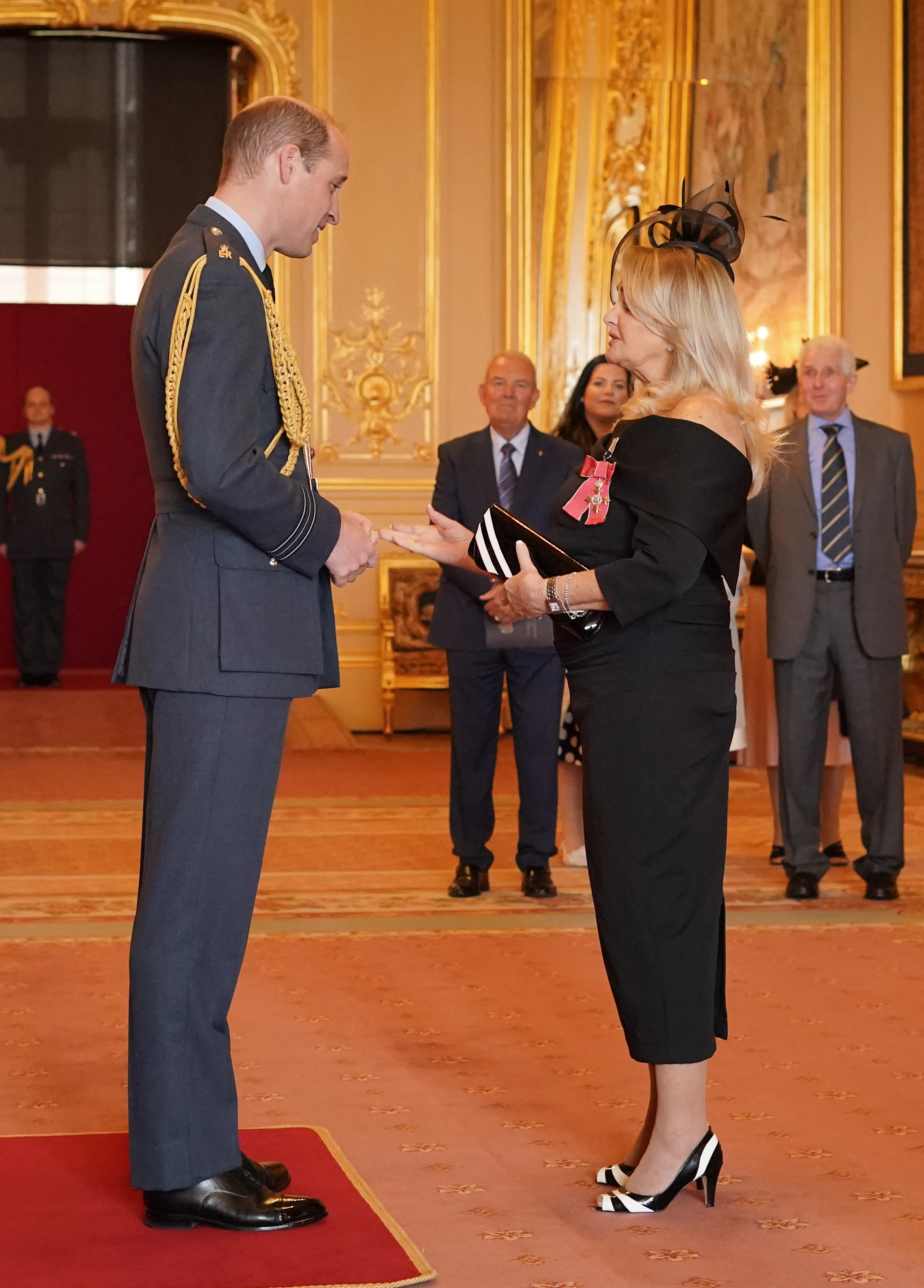 Bonnie Tyler receives her MBE from the Prince of Wales at Windsor Castle in 2023 (Jonathan Brady/PA Wire)