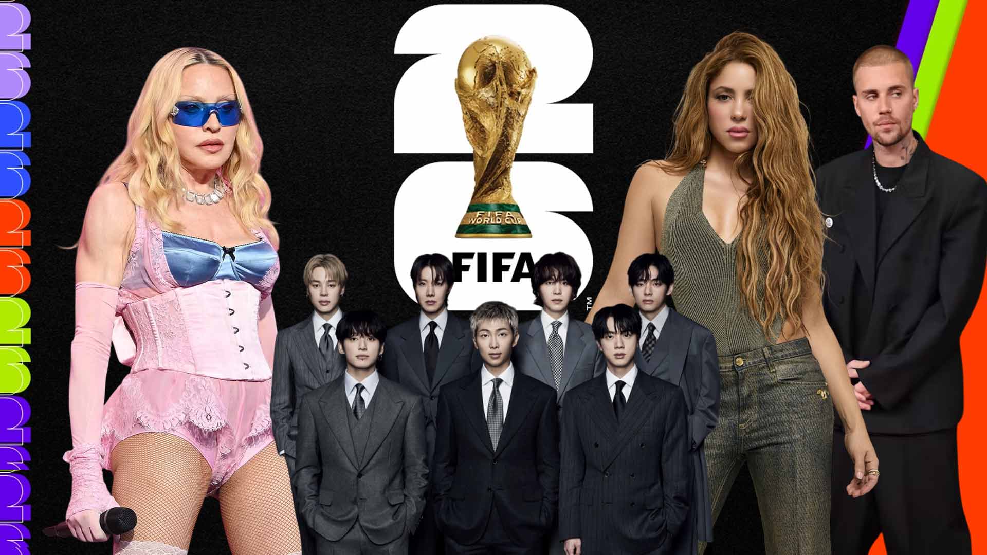 Justin Bieber cùng BTS, Madonna và Shakira biểu diễn tại chung kết World Cup 2026