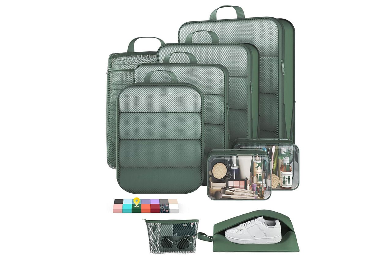 Veken 9/11 Set Compression Packing Cubes for Travel Essentials,Compressible Expandable