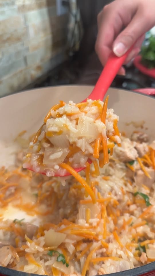 This one pot chicken and rice dinner could not be easier