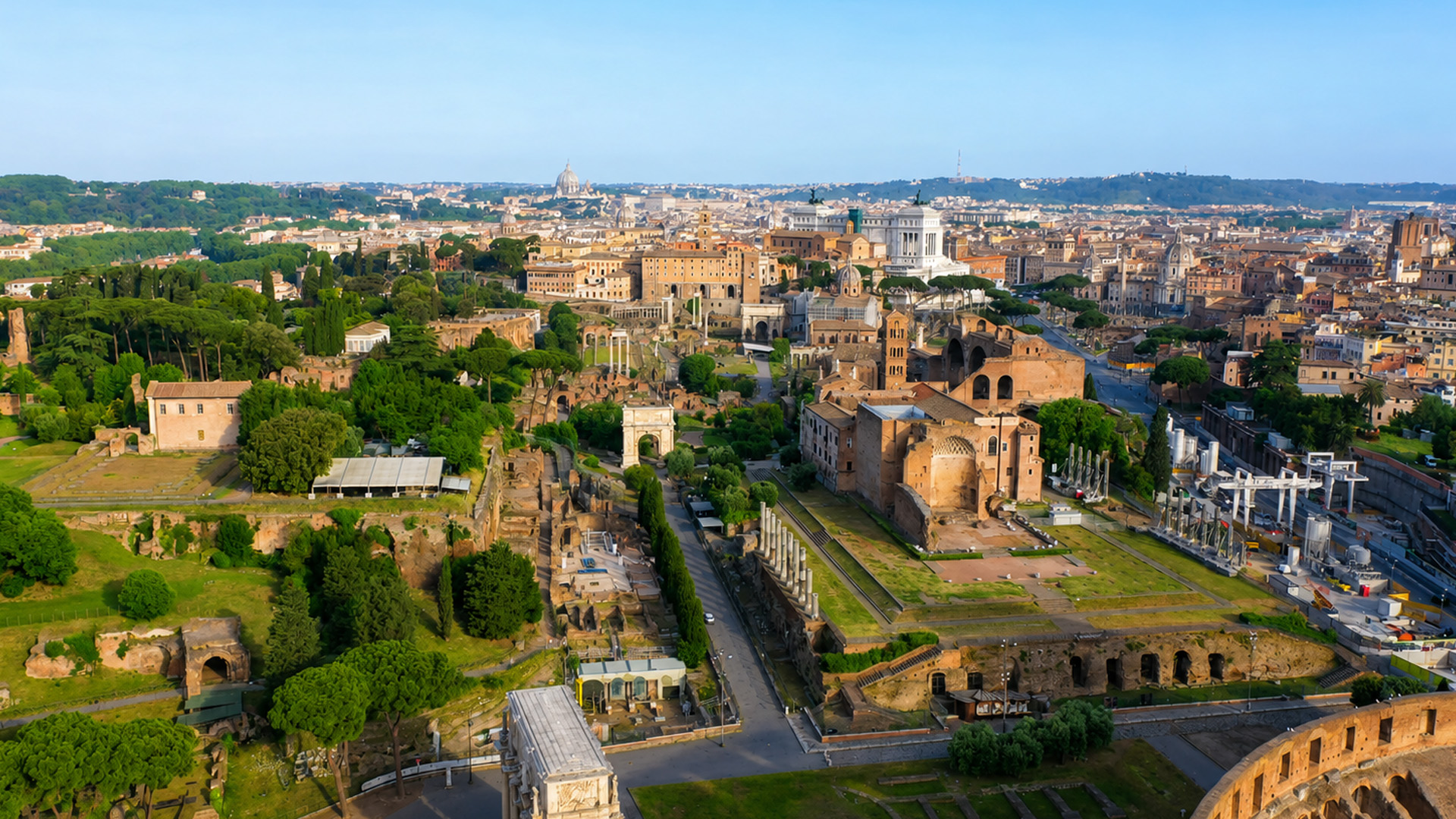 Le antiche rovine nel cuore di Roma