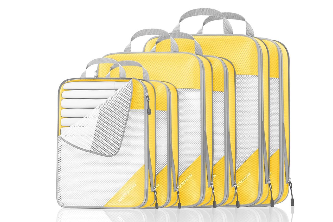 NICOSHOW 6 Set Compression Packing Cubes for Travel - Compressible, Lightweight, and Space-Saving
