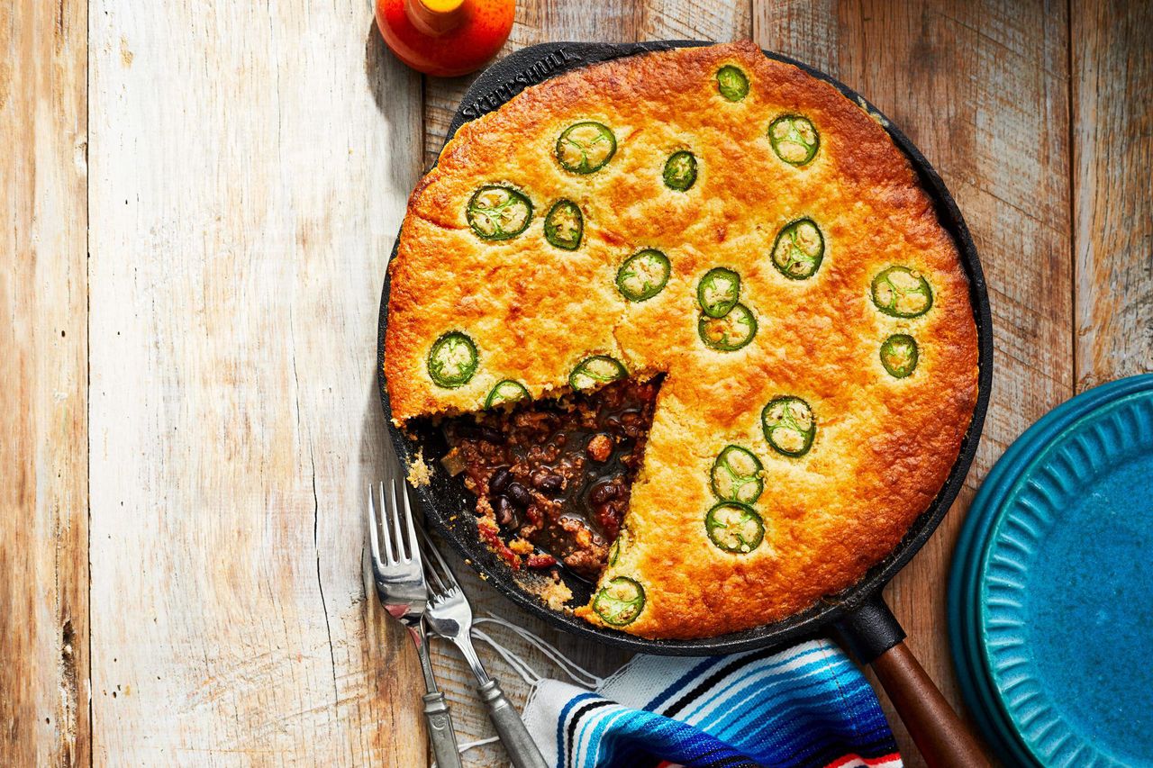 Beef tamale pie