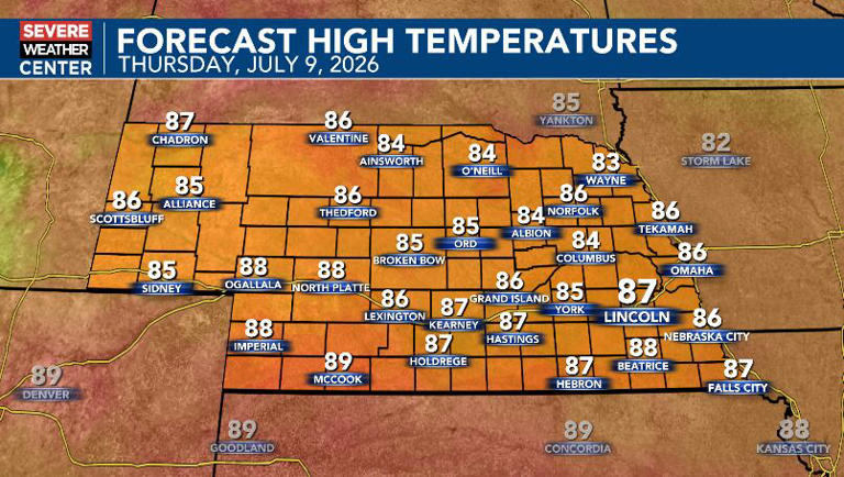 Cooler the next few days with more rain chances