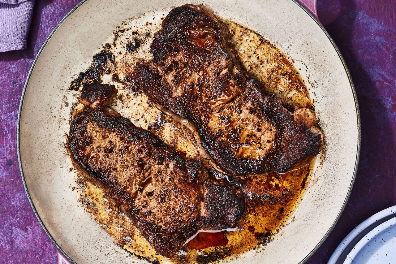Southern Living Pan Seared Strip Steaks