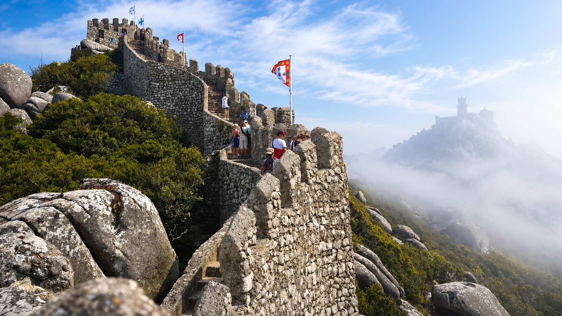A fortress hidden among giant rocks
