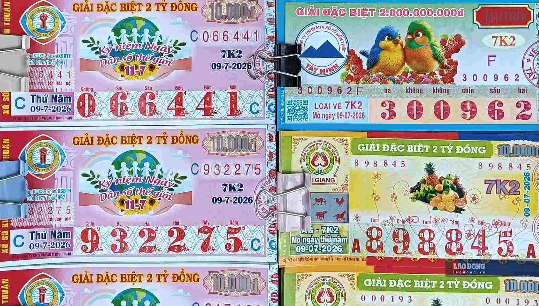 Kết quả xổ số ngày 9.7 của các tỉnh Tây Ninh, An Giang, Bình Thuận