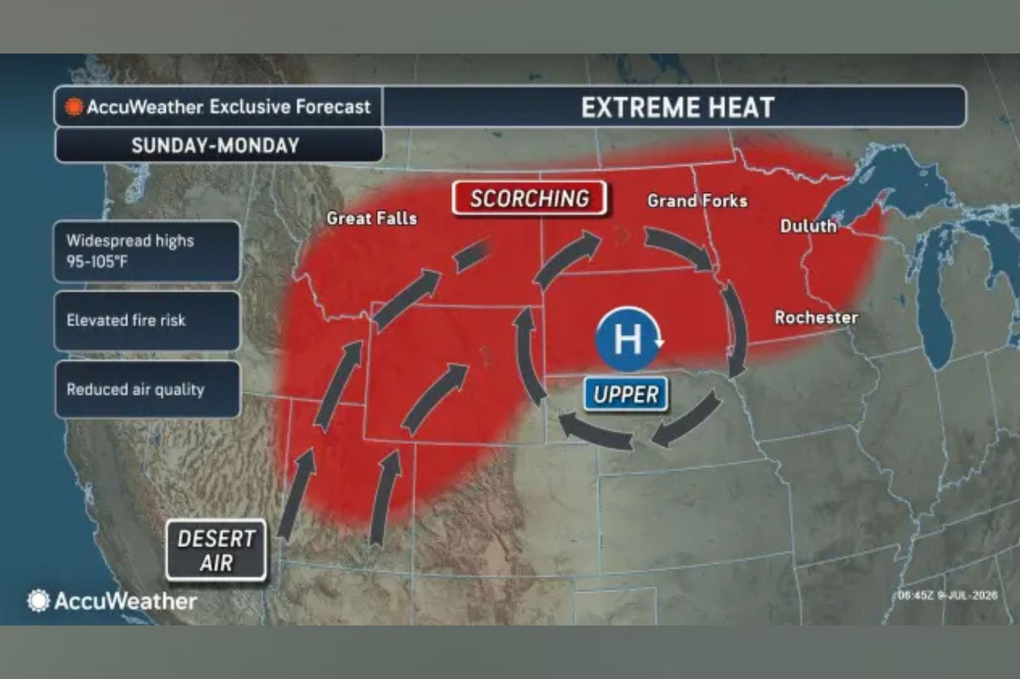 Map reveals where new blistering heat dome to hit US: "Oppressive"
