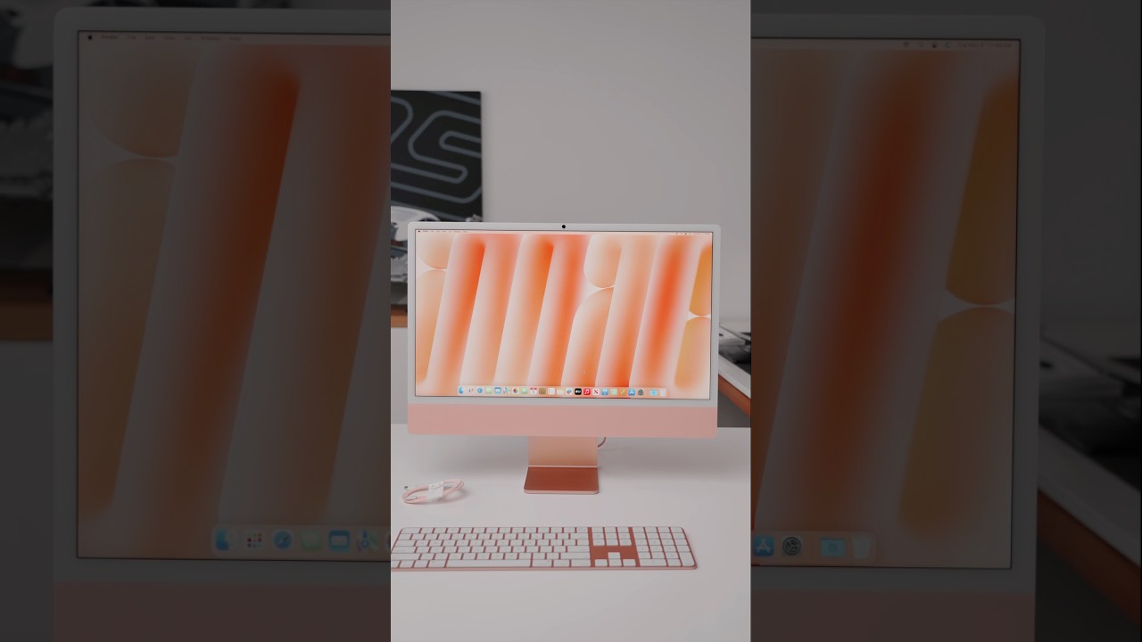 iMac M4 unboxing and setup | Nano-texture display in orange
