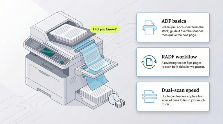 What is an automatic document feeder?