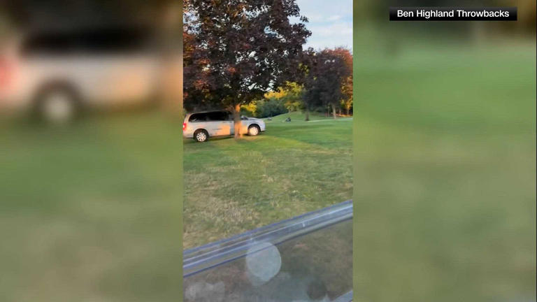 Video: Attempted murder suspect leads police on chase through golf course