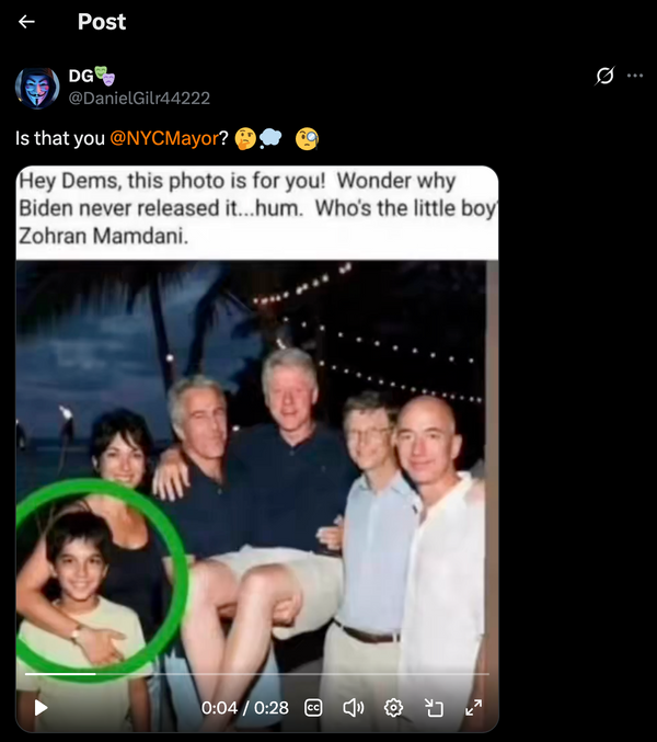 Image allegedly shows young Mamdani with Epstein, Maxwell, Clinton ...
