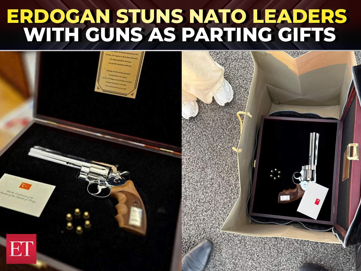 Guns & ammo for NATO leaders? Erdogan stuns alliance with revolvers as ...