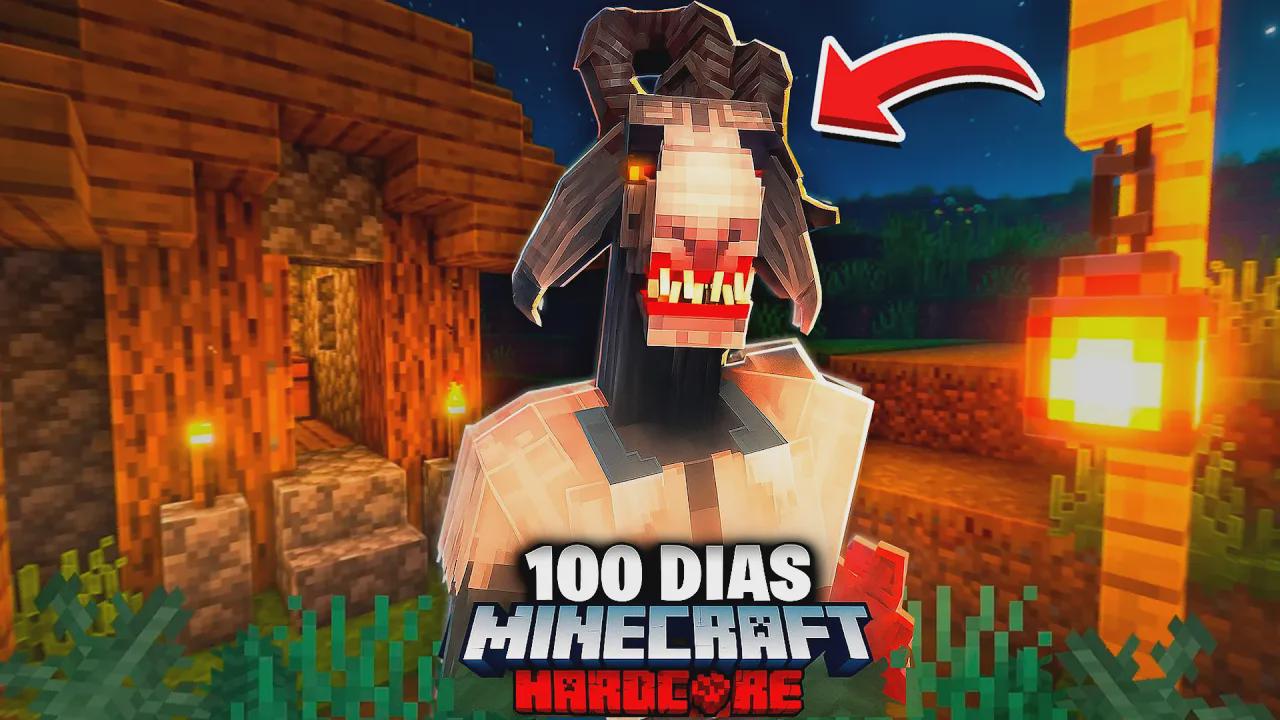 Sobrevivi 100 dias Minecraft aterrorizante hardcore - o filme