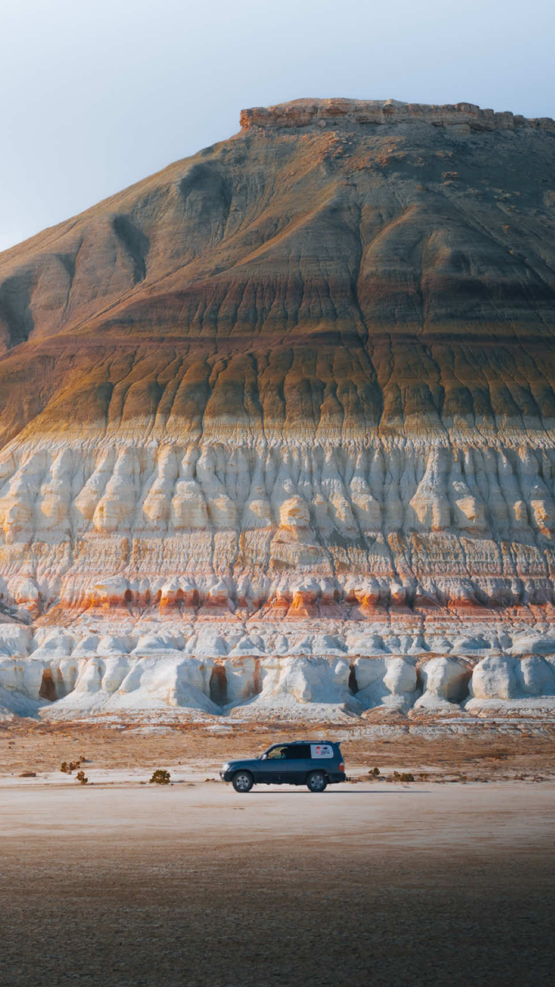 Exploring Kazakhstan's otherworldly desert landscapes from the open road