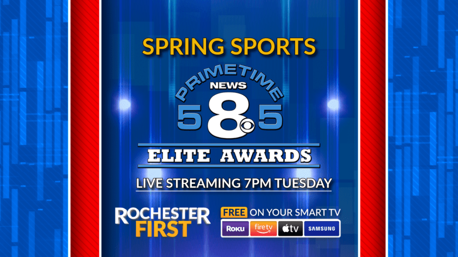 News 8 primetime 585 Elite Awards: 2026 spring sports Tuesday at 7pm