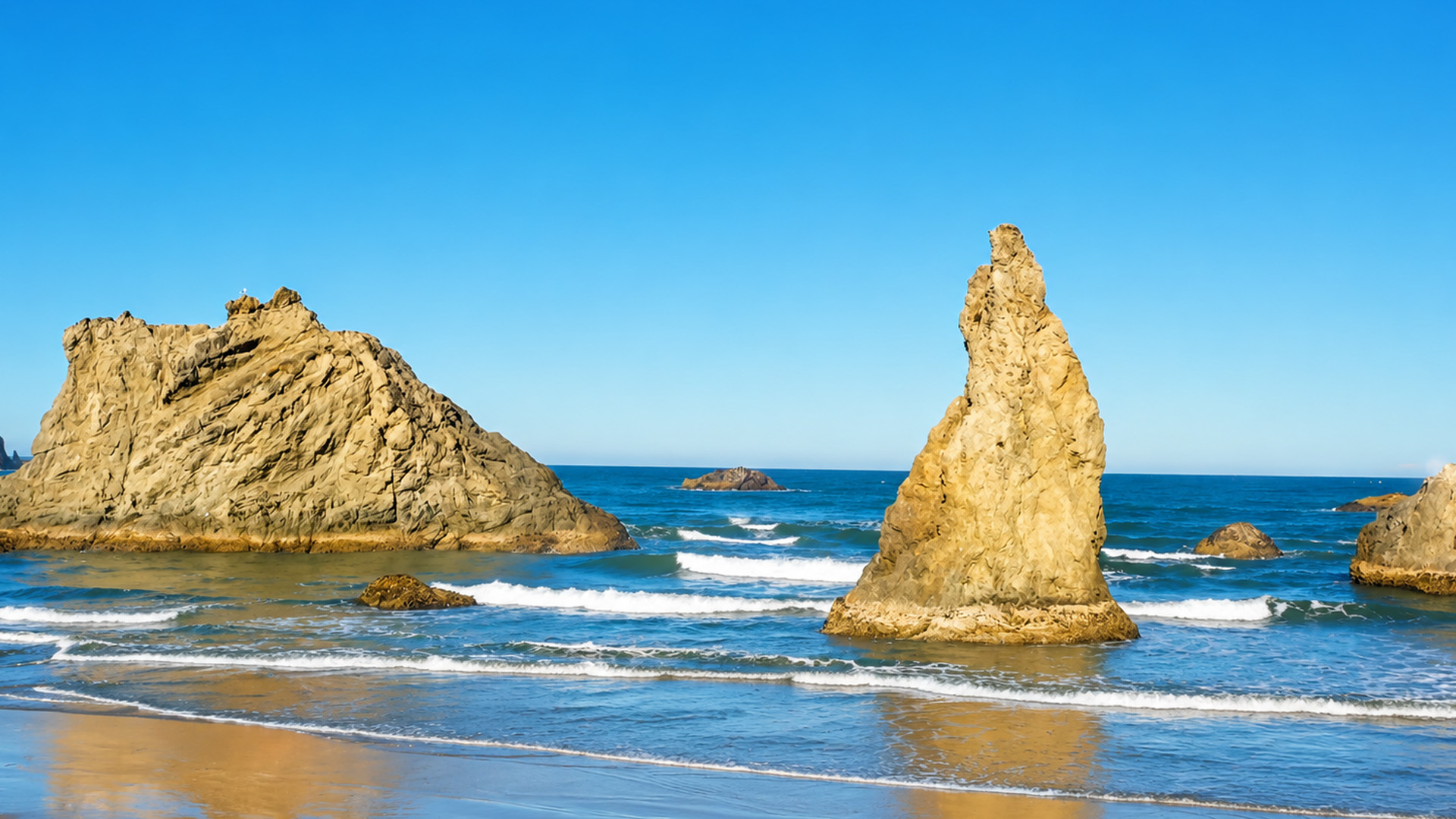 How did these sea stacks form?