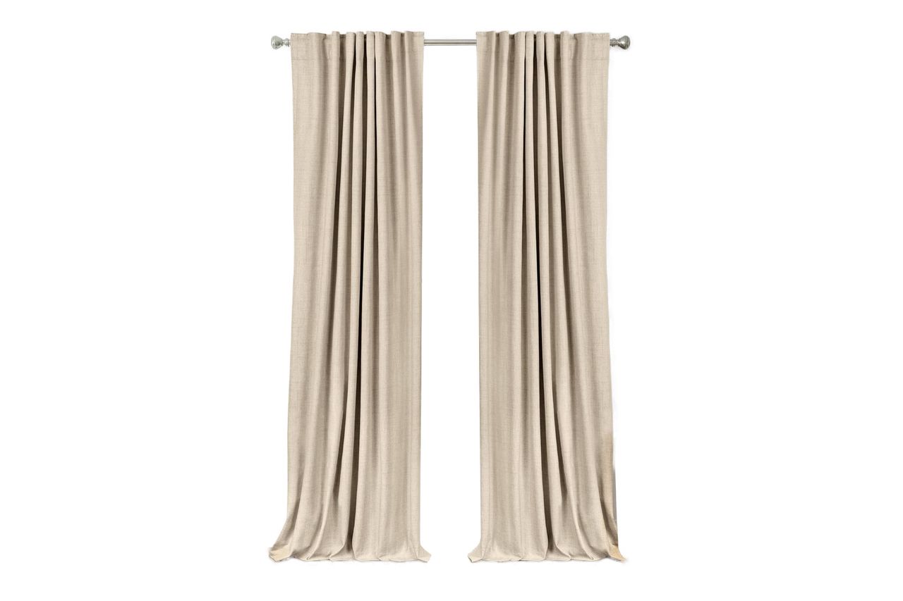 100% Blackout Shield Linen Curtains