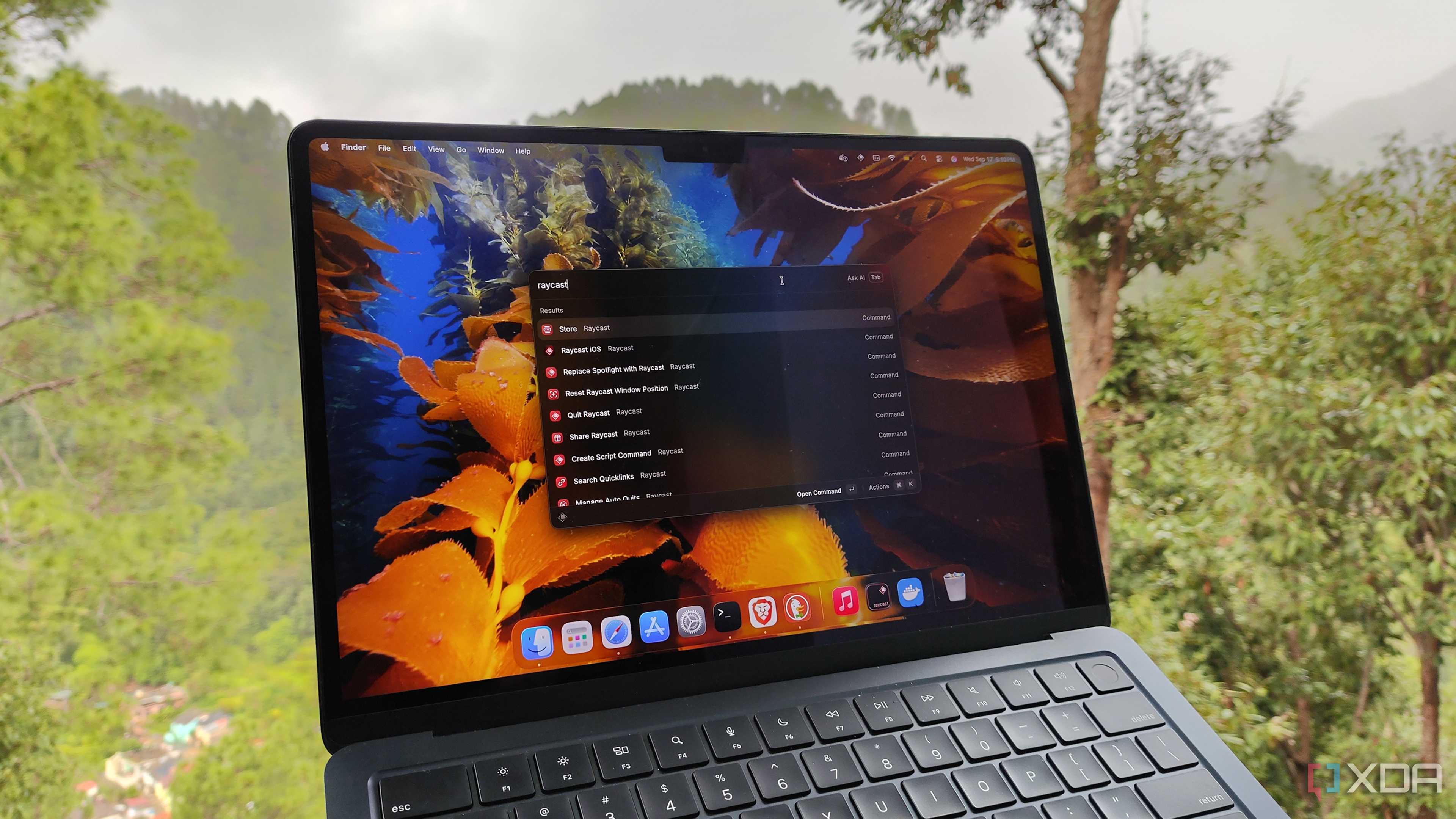 Accessing Raycast on a MacBook Air